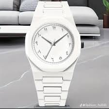 WHITE ARABIC AURA WATCH